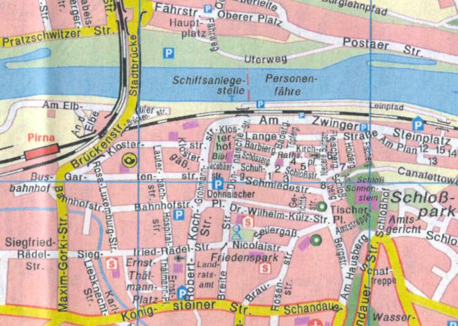Stadtplan von Pirna